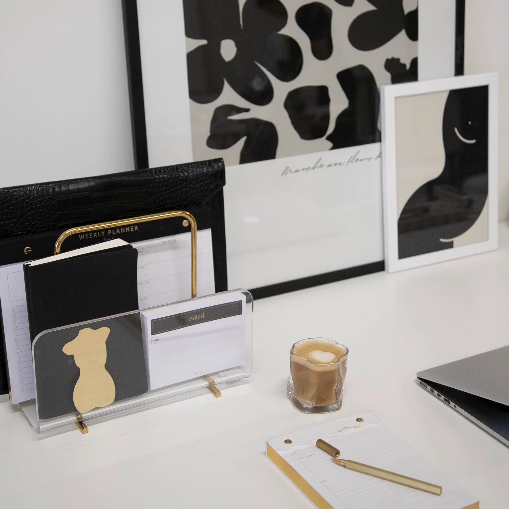 Acrylic Gold Magazine Holder - Image 3