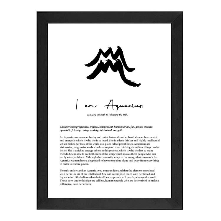 AQUARIUS STAR SIGN PRINT - Image 10