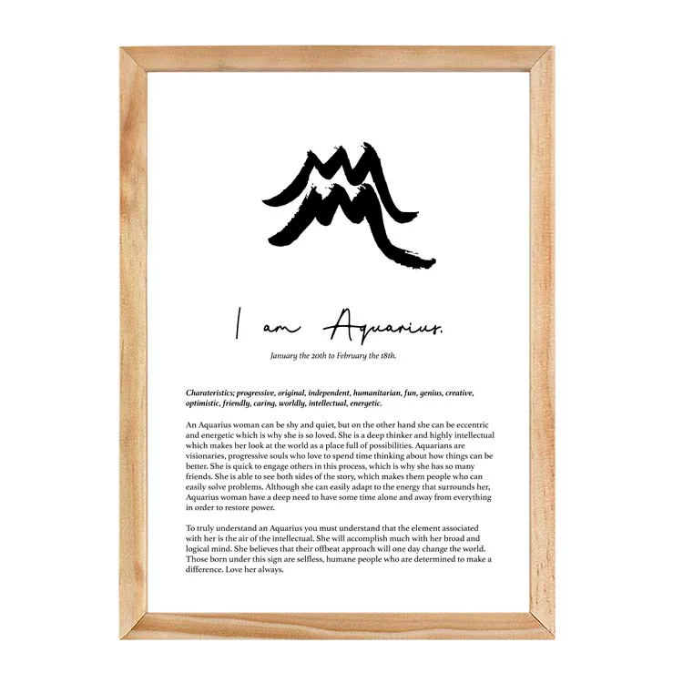 AQUARIUS STAR SIGN PRINT - Image 13