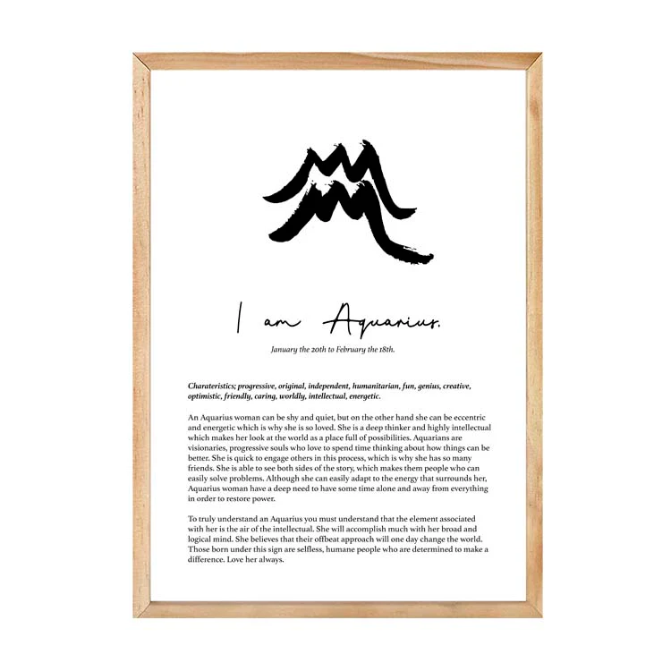 AQUARIUS STAR SIGN PRINT - Image 14