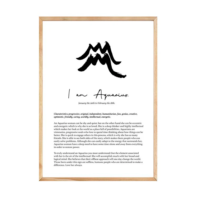 AQUARIUS STAR SIGN PRINT - Image 15