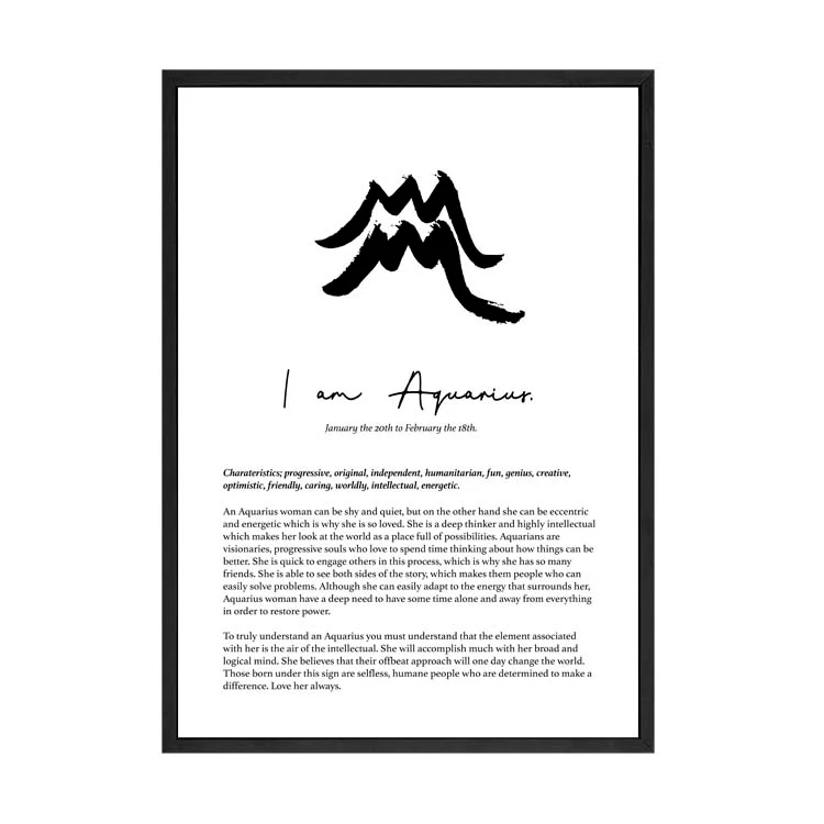 AQUARIUS STAR SIGN PRINT - Image 5