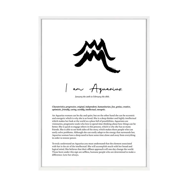 AQUARIUS STAR SIGN PRINT - Image 6