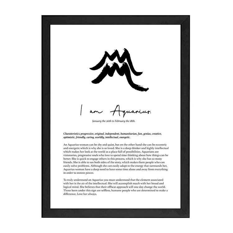 AQUARIUS STAR SIGN PRINT - Image 9
