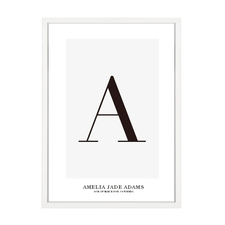 CUSTOM ALPHABET PRINT GREY - Image 10