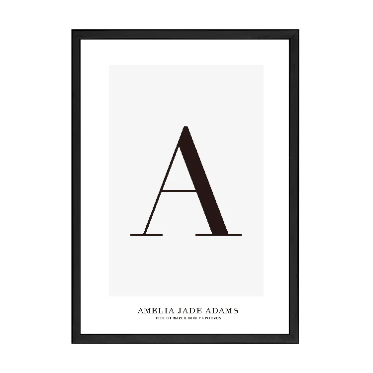 CUSTOM ALPHABET PRINT GREY - Image 11