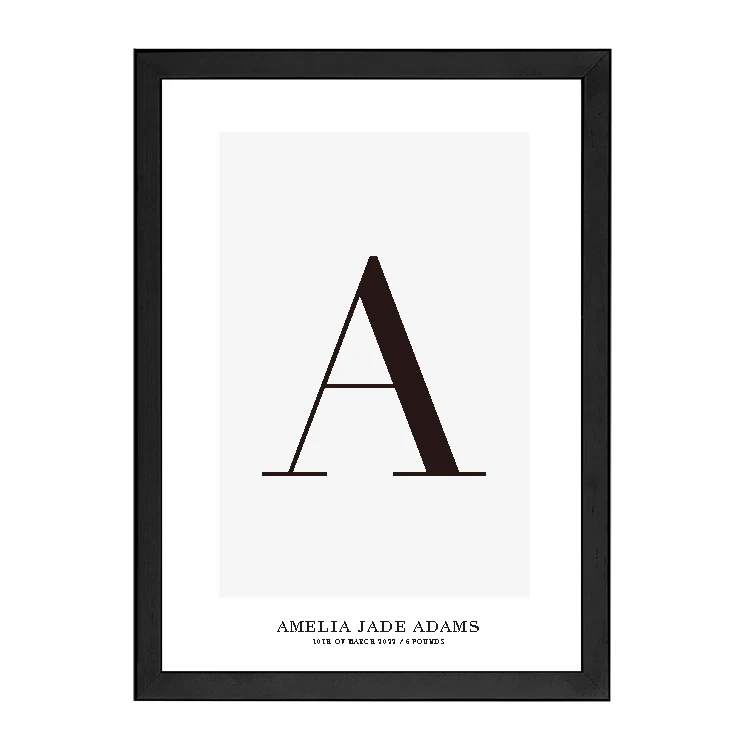 CUSTOM ALPHABET PRINT GREY - Image 13