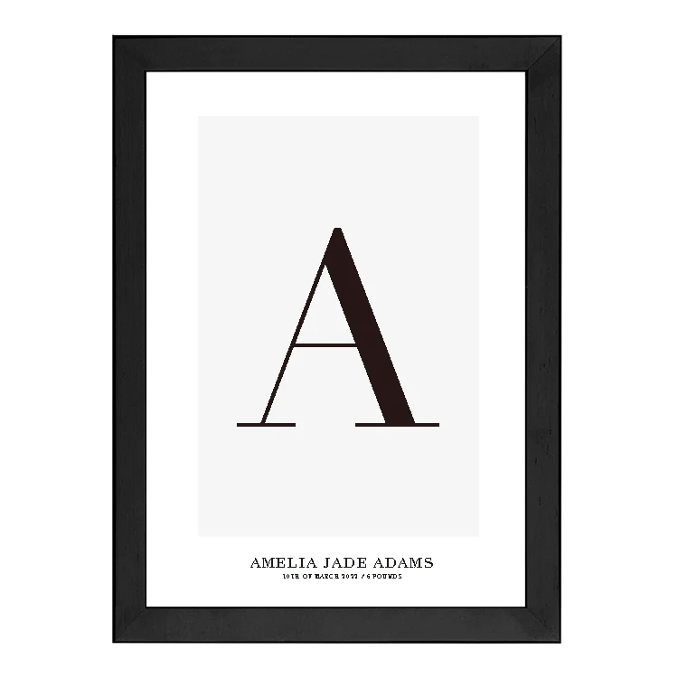 CUSTOM ALPHABET PRINT GREY - Image 16