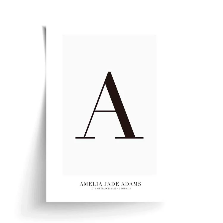 CUSTOM ALPHABET PRINT GREY - Image 5