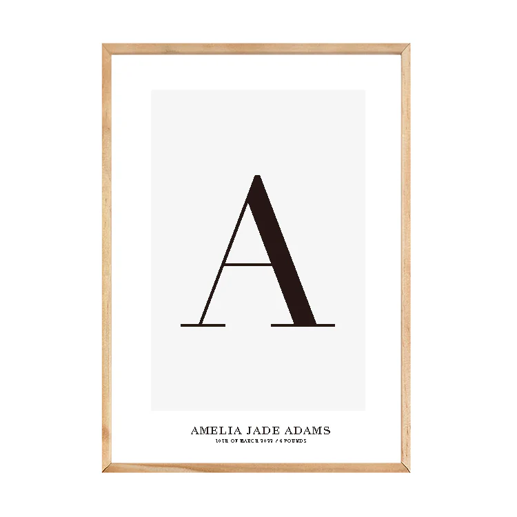 CUSTOM ALPHABET PRINT GREY - Image 6