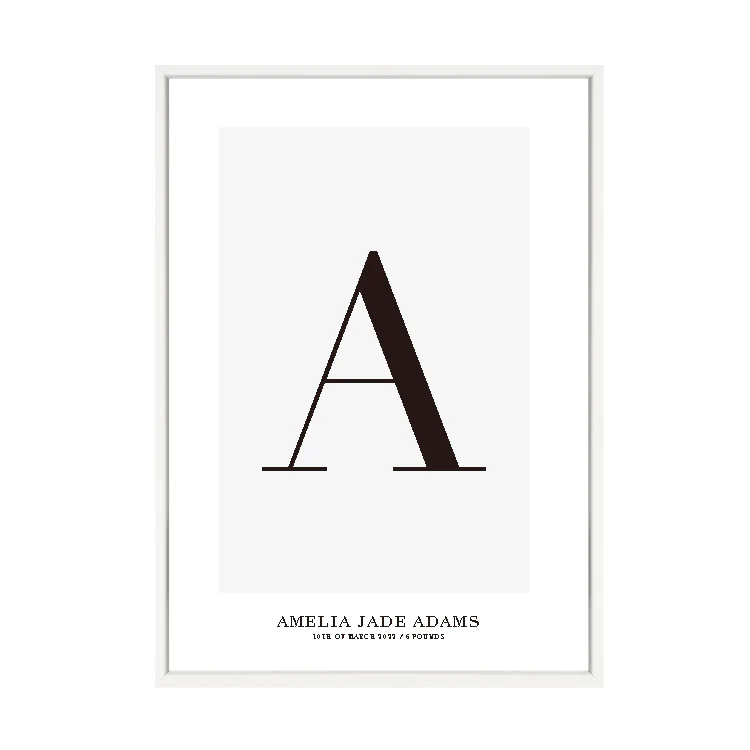 CUSTOM ALPHABET PRINT GREY - Image 7