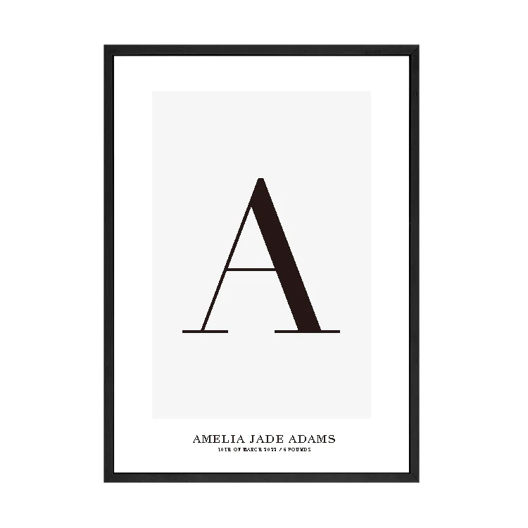 CUSTOM ALPHABET PRINT GREY - Image 8