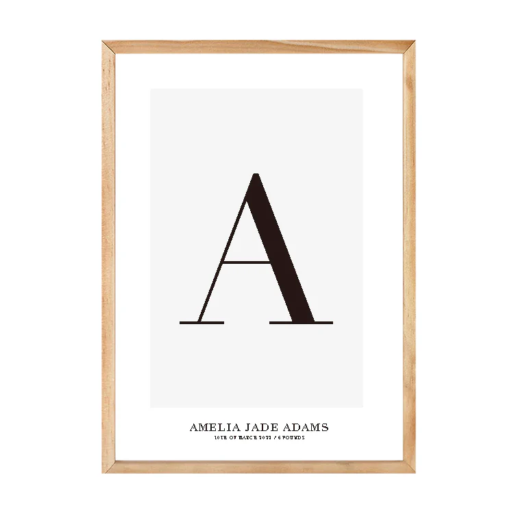 CUSTOM ALPHABET PRINT GREY - Image 9