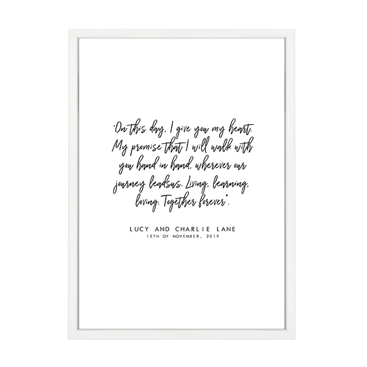 CUSTOM WEDDING VOWS PRINT - Image 10