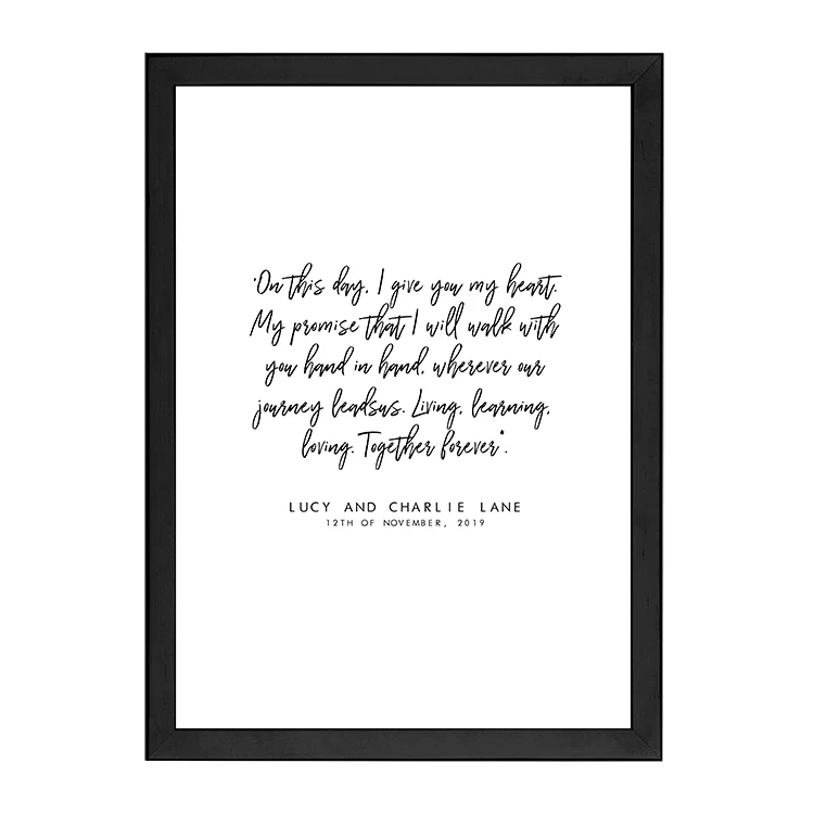 CUSTOM WEDDING VOWS PRINT - Image 13
