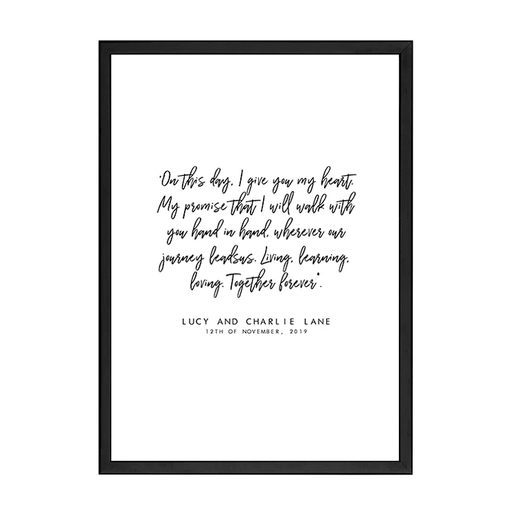 CUSTOM WEDDING VOWS PRINT - Image 14