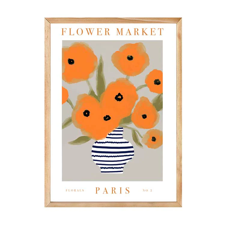 FLOWER MARKET PARIS ORANGE PRINT - Image 11