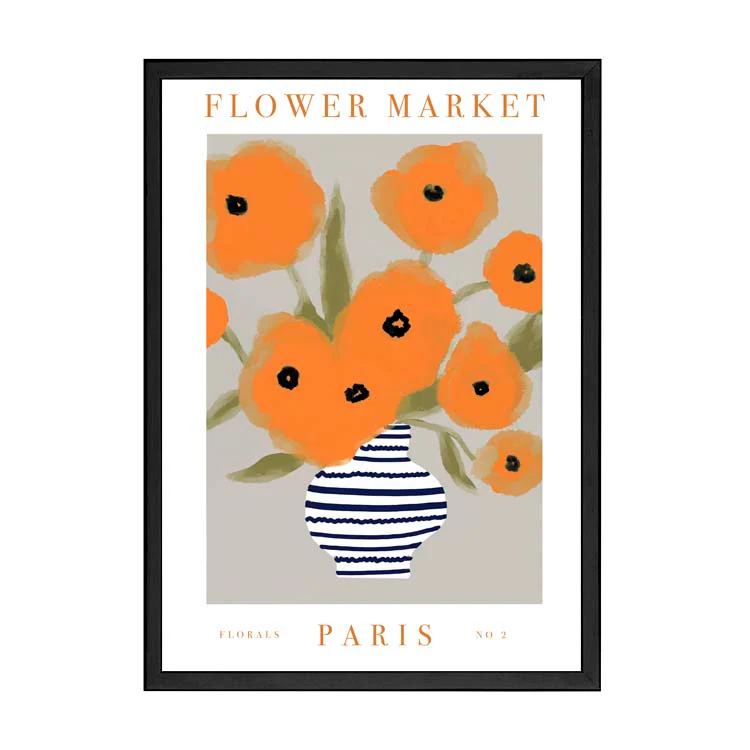 FLOWER MARKET PARIS ORANGE PRINT - Image 12