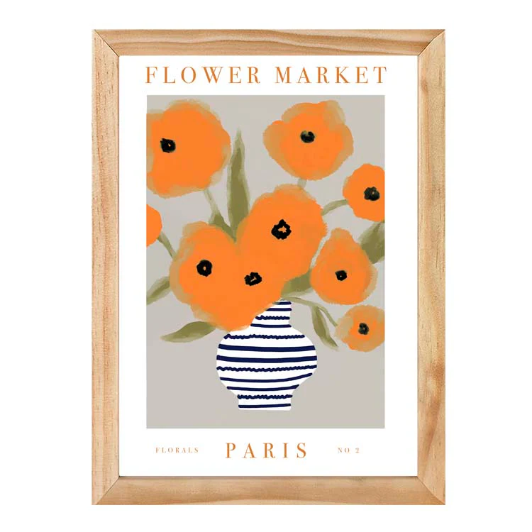 FLOWER MARKET PARIS ORANGE PRINT - Image 6