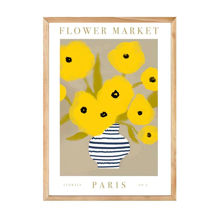FLOWER MARKET PARIS YELLOW PRINT - Image 13