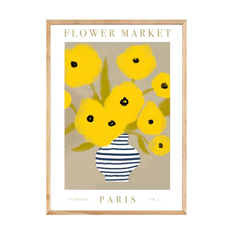 FLOWER MARKET PARIS YELLOW PRINT - Image 16