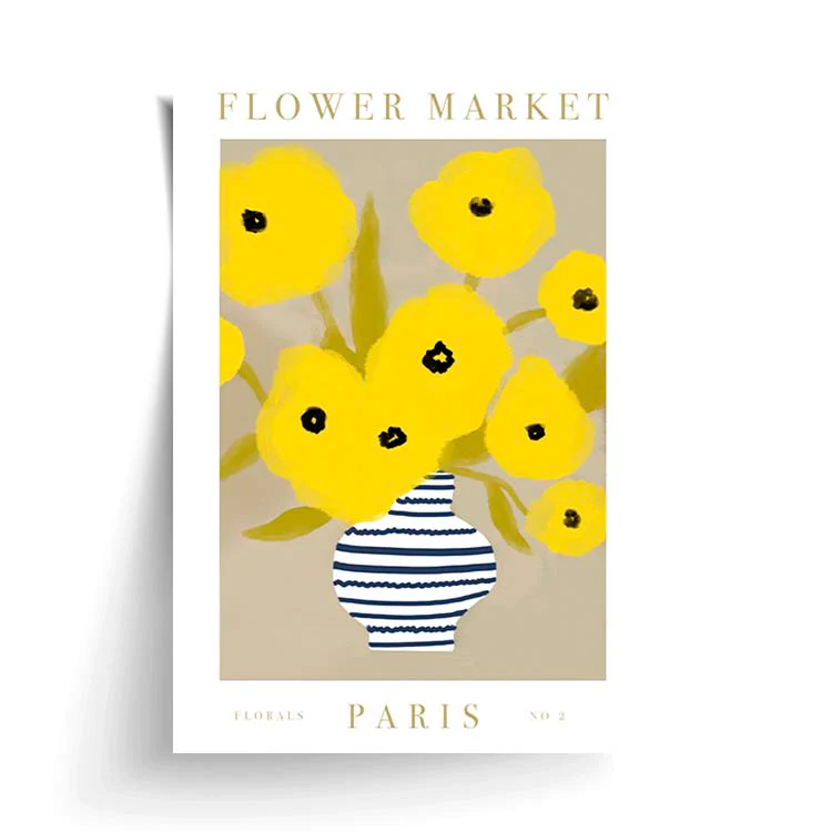 FLOWER MARKET PARIS YELLOW PRINT - Image 7