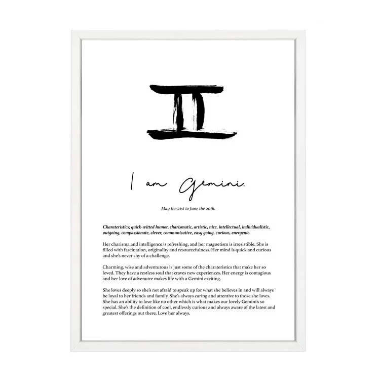 GEMINI STAR SIGN PRINT - Image 8