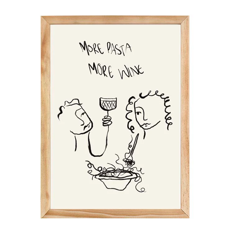 MORE PASTA MORE WINE PRINT - Image 10