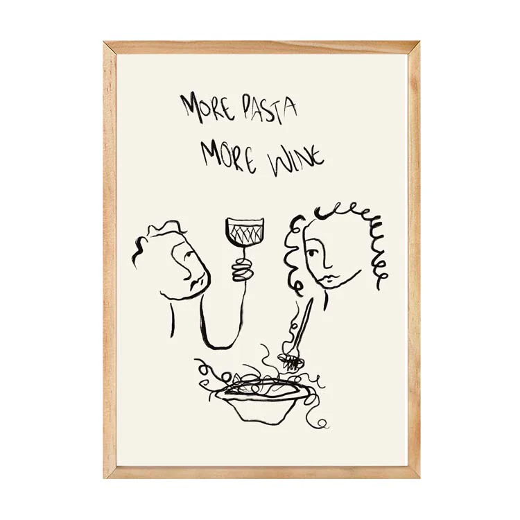 MORE PASTA MORE WINE PRINT - Image 12