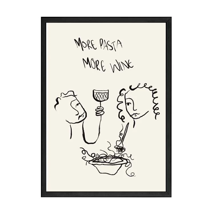 MORE PASTA MORE WINE PRINT - Image 13