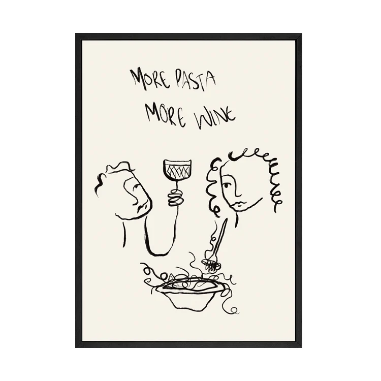MORE PASTA MORE WINE PRINT - Image 19