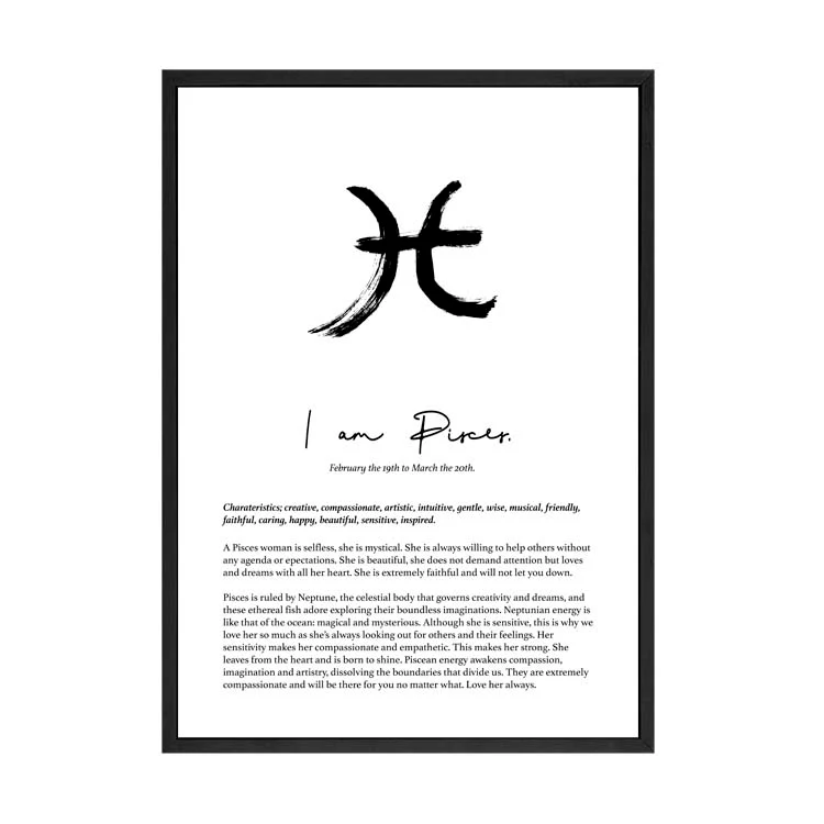 PISCES STAR SIGN PRINT - Image 5