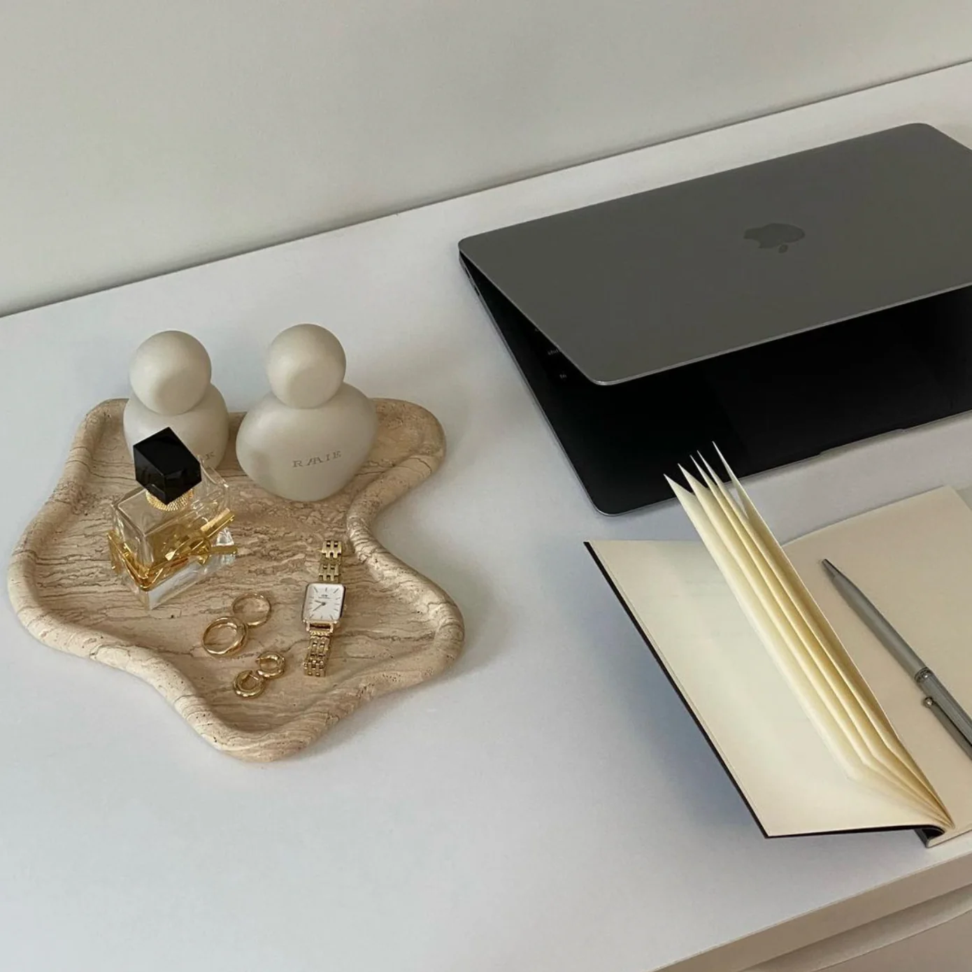 Travertine Curved Tray - Image 6