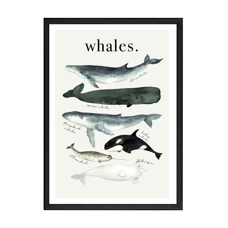WATERCOLOUR WHALES PRINT - Image 14